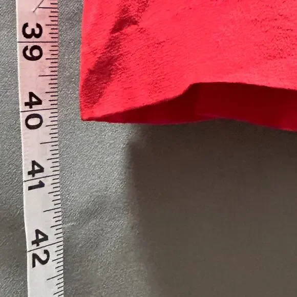 Vintage 80s SILK Elegant Red Cowl Neck Shift Dress Minimalist Old Money 7/8 - Picture 10 of 10